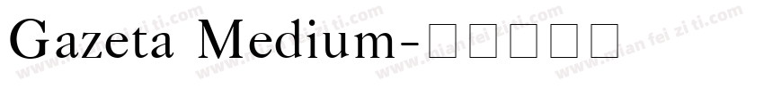 Gazeta Medium字体转换